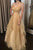 Champagne Tulle Long Prom Dress Champagne Formal Evening Dress GJS119