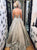 Chic Sequins Ball Gown Lace Up Sweetheart Silver Prom Dresses