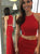 Two Piece Scoop Red Sheath Chiffon Prom Dresses