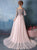 A Line Bateau Zipper Up Long Sleeves Tulle Prom Dresses
