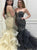 Mermaid Sweetheart Champagne Tulle Prom Dress with Beading Ruffles