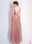 A Line Straps Floor Length Tulle Appliques Lace Up Prom Dresses 