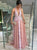 A Line V Neck Sleeveless Appliques Tulle Prom Dresses