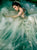 A Line Off the Shoulder Chapel Train 3/4 Length Tulle Prom Dresses