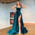 Elegant Velvet Long Evening Dresses with  High Split Side GJS027