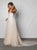 A Line Straps Lace Backless Wedding Dresses with Slit