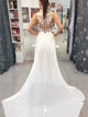 Sweep Train Ivory Wedding Dresses