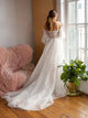 Sweep Train Ivory Evening Dresses