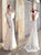 White Flower Appliques Lace Wedding Dresses with Sweep Train 