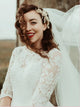 White Tulle Wedding Dresses wtih Sweep Train