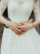 Bateau White Tulle Wedding Dresses