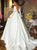 A Line Open Back Satin Wedding Dresses