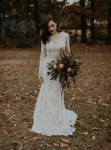Long Sleeves Lace Wedding Dresses