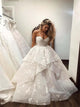 Floor Length Ivory Tulle Sleeveless Wedding Dresses