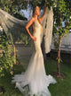 Mermaid Spaghetti Straps Lace Tulle Wedding Dresses