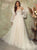 Off The Shoulder Tulle Wedding Dress Long Sleeve A Line 