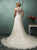 Scoop Sweep Train Appliques Wedding Dresses