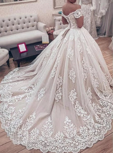 Sleeveless Zipper Up Wedding Dresses With Sweep Train