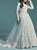 Long Sleeves Appliques Satin Wedding Dresses 