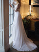 Two Piece A Line Chiffon Wedding Dresses with Lace