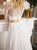 A Line Chiffon Long Sleeves Beach Wedding Dresses