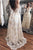 Elegant Sparkly Long Lace Spaghetti Straps V-neck Open Back Prom Dresses GJS161