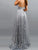A Line Blue V Neck Tulle Prom Dress with Slit LBQ4069