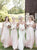 A Line Straps Pink Chiffon Pleats Bridesmaid Dresses