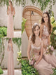 Sweep Train Pink Bridesmaid Dresses