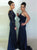 Sheath One Shoulder Satin Bridesmaids Dresses with Lace 