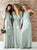 A Line Off the Shoulder Satin Half Sleeves Bridesmaid Dress with Pleats