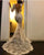 Mermaid Deep V Neck Front Slit Lace Prom Dress LBQ2978