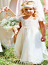 A Line Ivory Chiffon Lace Flower Girl Dresses LBQF0043