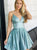 Above Knee A Line Light Green Homecoming Dresses