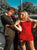 A Line Spaghetti Straps Lace Red Homecoming Dresses