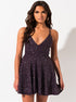 A Line V Neck Sequins Short Homecoming Party Dress LBQH0163