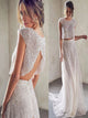 Sweep Train White  Evening Dresses