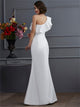 Floor Length White Evening Dress