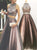 A Line Scoop Two Piece Beadings Tulle Prom Dresses