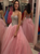 A Line Sweetheart Tulle Lace Up Sequins Prom Dresses