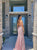 Sweep Train Pink Evening Dresses