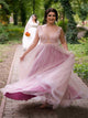Sweep Train Pink Evening Dresses