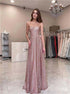 A Line Sweetheart Glitter Sequin Prom Dress LBQ3698