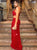 Sweep Train Red Evening Dresses