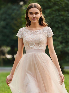 Lace Pink Evening Dresses