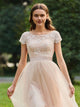 Lace Pink Evening Dresses