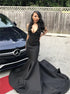 Halter Rhinestones Mermaid Satin Prom Dress LBQ4040