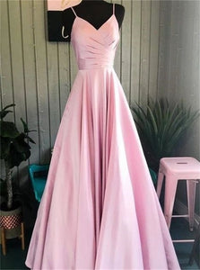 Sweep Train Pink Evening Dresses