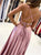 Sweep Train Pink Evening Dresses