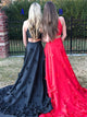 Sweep Train Red Evening Dresses